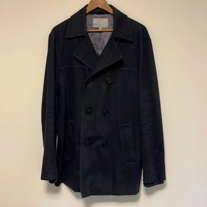 WESC. Vintage Y2K style trench/pea coat. Black. Large.